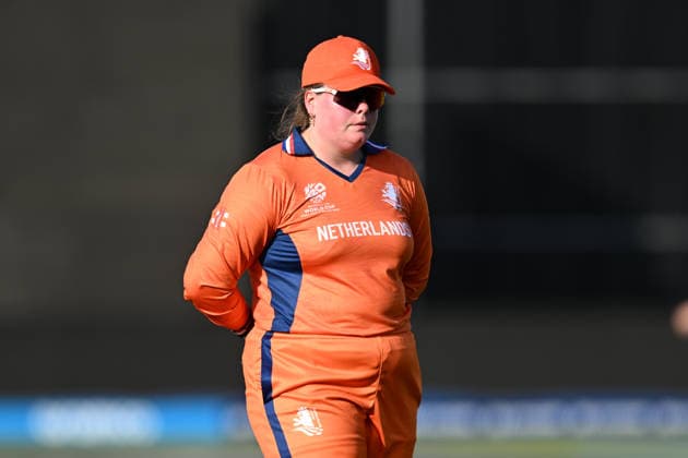 South Africa Women v Netherlands Women, ICC Women s T20 World Cup Caroline De Lange of Netherlands during the ICC Women s T20 World Cup match between South Africa Women and Netherlands Women at the Seat Unique Stadium, Bristol, UK on 25 June 2026. Bristol Seat Unique Stadium Gloucestershire UK Editorial use only , Copyright: xGrahamxHuntx PSI-24401-0027
