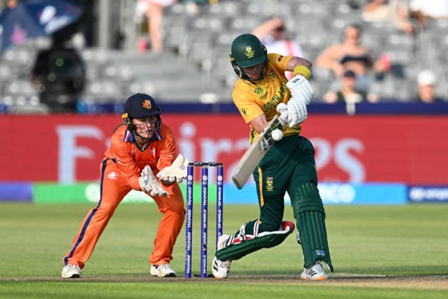 South Africa Women v Netherlands Women, ICC Women s T20 World Cup Laura Wolvaardt of South Africa plays an attacking shot during the ICC Women s T20 World Cup match between South Africa Women and Netherlands Women at the Seat Unique Stadium, Bristol, UK on 25 June 2026. Bristol Seat Unique Stadium Gloucestershire UK Editorial use only , Copyright: xGrahamxHuntx PSI-24401-0028