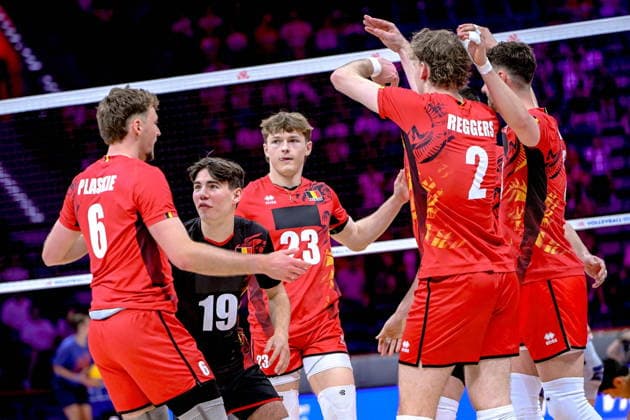 GLIWICE 25.06.2026 MECZ SIATKARSKA LIGA NARODOW 2026 PILKA SIATKOWA --- FIVB VOLLEYBALL NATIONS LEAGUE MATCH: CHINY - BELGIA --- CHINA - BELGIUM N Z TEAM BELGIUM SIMON PLASKIE GORIK LANTSOGHT PIERRE PERIN FERRE REGGERS FOT.PAWEL PIOTROWSKI 400MM.PL NEWSPIX.PL --- newspix.pl 