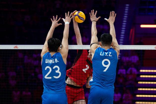 GLIWICE 25.06.2026 SIATKOWKA LIGA NARODOW MEZCZYZN MECZ CHINY BELGIA --- VNL FIVB MENS VOLLEYBALL NATIONS LEAGUE MATCH CHINA VS BELGIUM NZ BIN WANG, YONGZHEN LI FOT. MARCIN GOLBA NEWSPIX.PL NEWSPIX.PL --- newspix.pl 