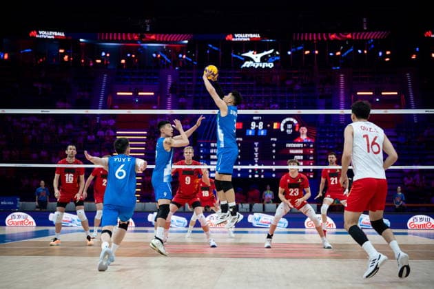 GLIWICE 25.06.2026 SIATKOWKA LIGA NARODOW MEZCZYZN MECZ CHINY BELGIA --- VNL FIVB MENS VOLLEYBALL NATIONS LEAGUE MATCH CHINA VS BELGIUM NZ CHINY - BELGIA FOT. MARCIN GOLBA NEWSPIX.PL NEWSPIX.PL --- newspix.pl 