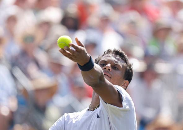 RECORD DATE NOT STATED 25th June 2026; Devonshire Park Lawn Tennis Club, Eastbourne, East Sussex, England; Lexus Eastbourne Open Tennis, Day Five; Gabriel Diallo (CAN) serves to Jack Draper (GBR) HongboxChen