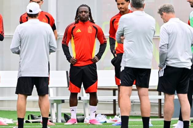 Belgian national football team - FIFA World Cup, WM, Weltmeisterschaft, Fussball 2026 - media activities 25 06 2026 RENTON, UNITED STATES OF AMERICA - JUNE 25 : Doku Jeremy forward of Belgium pictured during a training session of the Belgian national football team during the FIFA World Cup 2026 on June 25, 2026 in Renton, United States of America, 25 06 2026 Renton United States of America  Copyright: xJanxDexMeuleneirx