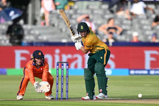 South Africa Women v Netherlands Women, ICC Women s T20 World Cup Tasmin Brits of South Africa plays an attacking shot during the ICC Women s T20 World Cup match between South Africa Women and Netherlands Women at the Seat Unique Stadium, Bristol, UK on 25 June 2026. Bristol Seat Unique Stadium Gloucestershire UK Editorial use only , Copyright: xGrahamxHuntx PSI-24401-0034