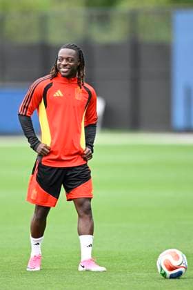 Belgian national football team - FIFA World Cup, WM, Weltmeisterschaft, Fussball 2026 - media activities 25 06 2026 RENTON, UNITED STATES OF AMERICA - JUNE 25 : Doku Jeremy forward of Belgium pictured during a training session of the Belgian national football team during the FIFA World Cup 2026 on June 25, 2026 in Renton, United States of America, 25 06 2026 Renton United States of America  Copyright: xNicoxVereeckenx