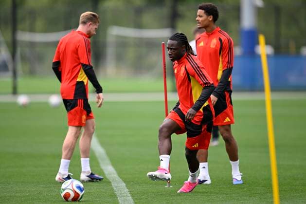 Belgian national football team - FIFA World Cup, WM, Weltmeisterschaft, Fussball 2026 - media activities 25 06 2026 RENTON, UNITED STATES OF AMERICA - JUNE 25 : Doku Jeremy forward of Belgium pictured during a training session of the Belgian national football team during the FIFA World Cup 2026 on June 25, 2026 in Renton, United States of America, 25 06 2026 Renton United States of America  Copyright: xNicoxVereeckenx