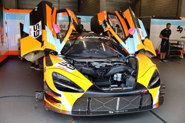 RECORD DATE NOT STATED 59 Joseph Loake (GBR) Dean McDonald (GBR) Marvin Kirchhoefer (GER), McLaren 20S GT3 Evo, Team: Garage59 (GBR) in der Box BEL, Motorsport, CrowdStrike 24H Of Spa, Spa-Francorchamps, Circuit Spa-Francorchamps, Belgien, Mittwoch, Parade, 24.06.2026 BEL, Motorsport, CrowdStrike 24H Of Spa, Spa-Francorchamps, Circuit Spa-Francorchamps, Belgien, Mittwoch, Parade, 24.06.2026 Spa-Francorchamps *** 59 Joseph Loake GBR, Dean McDonald GBR, Marvin Kirchhoefer GER, McLaren 20S GT3 Evo, Team Garage59 GBR in the pits BEL, Motorsports, CrowdStrike 24H of Spa, Spa-Francorchamps, Circuit Spa Francorchamps, Belgium, Wednesday, parade, June 24, 2026 BEL, motorsports, CrowdStrike 24H of Spa, Spa Francorchamps, Spa-Francorchamps Circuit, Belgium, Wednesday, parade, June 24, 2026, Spa-Francorchamps Copyright: xEibner-Pressefoto JuergenxAugstx EP_JAT