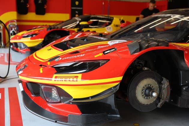 RECORD DATE NOT STATED 50 Lilou Wadoux (ITA) Arthur Leclerc (MON) Sean Gelael (MON), Ferrari 296 GT3 Evo, Team: AF Corse (ITA) und 51 Alessio Rovera (ITA) Niklas Nielsen (DNK) Tommaso Mosca (ITA), Ferrari 296 GT3 Evo, Team: AF Corse (ITA) in der Box BEL, Motorsport, CrowdStrike 24H Of Spa, Spa-Francorchamps, Circuit Spa-Francorchamps, Belgien, Mittwoch, Parade, 24.06.2026 BEL, Motorsport, CrowdStrike 24H Of Spa, Spa-Francorchamps, Circuit Spa-Francorchamps, Belgien, Mittwoch, Parade, 24.06.2026 Spa-Francorchamps *** 50 Lilou Wadoux (ITA), Arthur Leclerc (MON), Sean Gelael (MON), Ferrari 296 GT3 Evo, Team AF Corse (ITA), and 51 Alessio Rovera (ITA), Niklas Nielsen (DNK), Tommaso Mosca (ITA), Ferrari 296 GT3 Evo, Team AF Corse ITA in the pit BEL, Motorsports, CrowdStrike 24H of Spa, Spa Francorchamps, Spa-Francorchamps Circuit, Belgium, Wednesday, Parade, June 24, 2026 BEL, Motorsports, CrowdStrike 24H of Spa, Spa-Francorchamps, Spa-Francorchamps Circuit, Belgium, Wednesday, Parade, June 24, 2026, Spa-Francorchamps Copyright: xEibner-Pressefoto JuergenxAugstx EP_JAT