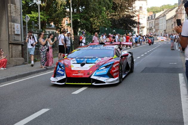 RECORD DATE NOT STATED 71 Frederik Schandorff (DNK) Malte Ebdrup (DNK) Simon Birch (DNK) Conrad Laursen (DNK), Ferrari 296 GT3 Evo, Team: Selected Car Racing (DNK) bei der Parade in den Strassen von Spa BEL, Motorsport, CrowdStrike 24H Of Spa, Spa-Francorchamps, Circuit Spa-Francorchamps, Belgien, Mittwoch, Parade, 24.06.2026 BEL, Motorsport, CrowdStrike 24H Of Spa, Spa-Francorchamps, Circuit Spa-Francorchamps, Belgien, Mittwoch, Parade, 24.06.2026 Spa-Francorchamps *** 71 Frederik Schandorff DNK Malte Ebdrup DNK Simon Birch DNK Conrad Laursen DNK, Ferrari 296 GT3 Evo, Team Selected Car Racing DNK during the parade through the streets of Spa BEL, Motorsports, CrowdStrike 24H of Spa, Spa-Francorchamps, Circuit de Spa-Francorchamps, Belgium, Wednesday, parade, June 24, 2026 BEL, motorsports, CrowdStrike 24H of Spa, Spa-Francorchamps, Spa-Francorchamps Circuit, Belgium, Wednesday, parade, June 24, 2026, Spa-Francorchamps Copyright: xEibner-Pressefoto JuergenxAugstx EP_JAT
