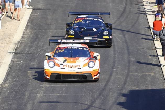 RECORD DATE NOT STATED 93 Jonathan Hui (HKF) Christopher Froggatt (GBR) Eddie Cheever (ITA), Porsche 911 GT3 R Evo, Team: Ziggo Tempesta Racing (NLD) und 91 Ralf Bohn (GER) Huub van Eijndhoven (NLD) Alfred Renauer (GER) Mathieu Jaminet (FRA), Porsche 911 GT3 R Evo, Team: Herberth Motorsport (GER) bei der Parade in den Strassen von Spa BEL, Motorsport, CrowdStrike 24H Of Spa, Spa-Francorchamps, Circuit Spa-Francorchamps, Belgien, Mittwoch, Parade, 24.06.2026 BEL, Motorsport, CrowdStrike 24H Of Spa, Spa-Francorchamps, Circuit Spa-Francorchamps, Belgien, Mittwoch, Parade, 24.06.2026 Spa-Francorchamps *** 93 Jonathan Hui (HKF), Christopher Froggatt (GBR), Eddie Cheever (ITA), Porsche 911 GT3 R Evo, Team Ziggo Sport Tempesta Racing (NLD), and 91 Ralf Bohn (GER), Huub van Eijndhoven (NLD), Alfred Renauer (GER), Mathieu Jaminet (FRA), Porsche 911 GT3 R Evo, Team Herberth Motorsport GER during the parade through the streets of Spa BEL, motorsports, CrowdStrike 24H Of Spa, Spa Francorchamps, Spa-Francorchamps Circuit, Belgium, Wednesday, parade, June 24, 2026, BEL, motorsports, CrowdStrike 24H of Spa, Spa-Francorchamps, Spa-Francorchamps Circuit, Belgium, Wednesday, parade, June 24, 2026, Spa-Francorchamps Copyright: xEibner-Pressefoto JuergenxAugstx EP_JAT