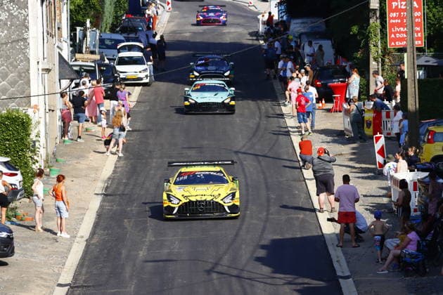 RECORD DATE NOT STATED 48 Luca Stolz (Brachbach GER) Lucas Auer (AUT) Maro Engel (GER), Mercedes-AMG GT3 Evo, Team: Mercedes-AMG Team MANN-Filter (GER) bei der Parade in den Strassen von Spa BEL, Motorsport, CrowdStrike 24H Of Spa, Spa-Francorchamps, Circuit Spa-Francorchamps, Belgien, Mittwoch, Parade, 24.06.2026 BEL, Motorsport, CrowdStrike 24H Of Spa, Spa-Francorchamps, Circuit Spa-Francorchamps, Belgien, Mittwoch, Parade, 24.06.2026 Spa-Francorchamps *** 48 Luca Stolz Brachbach GER, Lucas Auer AUT, Maro Engel GER, Mercedes-AMG GT3 Evo, Team Mercedes-AMG Team MANN Filter GER during the parade through the streets of Spa BEL, motorsports, CrowdStrike 24H of Spa, Spa-Francorchamps, Spa-Francorchamps Circuit, Belgium, Wednesday, parade, June 24, 2026 BEL, motorsports, CrowdStrike 24H of Spa, Spa-Francorchamps, Spa-Francorchamps Circuit, Belgium, Wednesday, parade, June 24, 2026, Spa-Francorchamps Copyright: xEibner-Pressefoto JuergenxAugstx EP_JAT