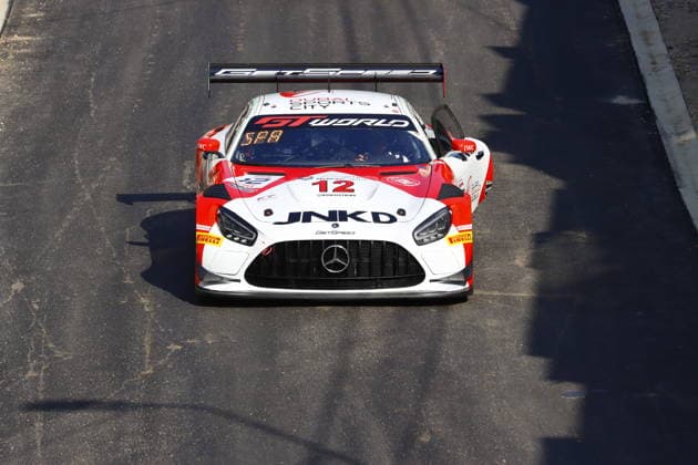 RECORD DATE NOT STATED 12 Tom Kalender (Hamm Sieg GER) Gabriel Rindone (ITA) Mikael Grnier (CAN) Jarrod Wberski (ZAF), Mercedes-AMG GT3 Evo, Team: GetSpeed Team Dubai (GER) bei der Parade in den Strassen von Spa BEL, Motorsport, CrowdStrike 24H Of Spa, Spa-Francorchamps, Circuit Spa-Francorchamps, Belgien, Mittwoch, Parade, 24.06.2026 BEL, Motorsport, CrowdStrike 24H Of Spa, Spa-Francorchamps, Circuit Spa-Francorchamps, Belgien, Mittwoch, Parade, 24.06.2026 Spa-Francorchamps *** 12 Tom Kalender Hamm, GER; Gabriel Rindone, ITA; Mikael Grnier, CAN; Jarrod Wberski, ZAF, Mercedes AMG GT3 Evo, Team GetSpeed Team Dubai, GER, during the parade through the streets of Spa, BEL; Motorsports; CrowdStrike 24H of Spa; Spa-Francorchamps, Spa-Francorchamps Circuit, Belgium, Wednesday, parade, June 24, 2026 BEL, motorsports, CrowdStrike 24H of Spa, Spa-Francorchamps, Spa-Francorchamps Circuit, Belgium, Wednesday, parade, June 24, 2026, Spa-Francorchamps Copyright: xEibner-Pressefoto JuergenxAugstx EP_JAT