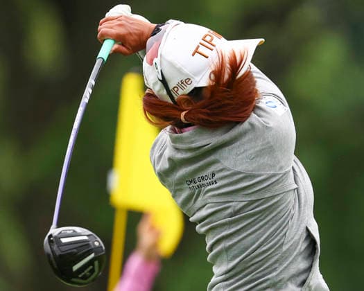 June 25, 2026, Chaska, Minnesota, United States: PORNANONG PHATLUM follows through on her drive at hole three. This is the first day of the 2026 KPMG WomenÃ¢â‚¬â ¢s PGA, Golf Herren Championship at Hazeltine National Golf Course in Chaska Minnesota. 2026 KPMG WomenÃ¢â‚¬â ¢S PGA Championship - Day 1  - ZUMAt166 20260625_zsp_t166_010 Copyright: xMichaelxTurnerx