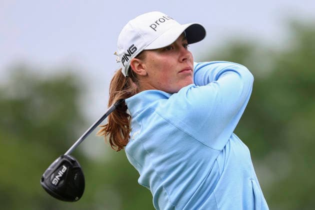 June 25, 2026, Chaska, Minnesota, United States: JENNIFER KUPCHO watches her drive. This is the first day of the 2026 KPMG WomenÃ¢â‚¬â ¢s PGA, Golf Herren Championship at Hazeltine National Golf Course in Chaska Minnesota. Chaska United States - ZUMAt166 20260625_zsp_t166_017 Copyright: xMichaelxTurnerx