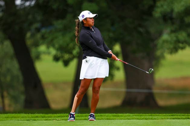 June 25, 2026, Chaska, Minnesota, United States: KIM PAEZ lines up her shot at hole two. This is the first day of the 2026 KPMG WomenÃ¢â‚¬â ¢s PGA, Golf Herren Championship at Hazeltine National Golf Course in Chaska Minnesota. Chaska United States - ZUMAt166 20260625_zsp_t166_021 Copyright: xMichaelxTurnerx