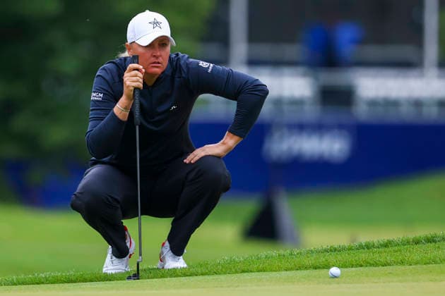 June 25, 2026, Chaska, Minnesota, United States: ANNA NORDQVIST prepares to putt. This is the first day of the 2026 KPMG WomenÃ¢â‚¬â ¢s PGA, Golf Herren Championship at Hazeltine National Golf Course in Chaska Minnesota. Chaska United States - ZUMAt166 20260625_zsp_t166_023 Copyright: xMichaelxTurnerx