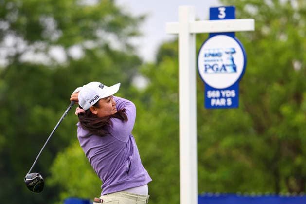 June 25, 2026, Chaska, Minnesota, United States: ALLISON CORPUZ hits her drive at hole three. This is the first day of the 2026 KPMG WomenÃ¢â‚¬â ¢s PGA, Golf Herren Championship at Hazeltine National Golf Course in Chaska Minnesota. 2026 KPMG WomenÃ¢â‚¬â ¢S PGA Championship - Day 1  - ZUMAt166 20260625_zsp_t166_043 Copyright: xMichaelxTurnerx