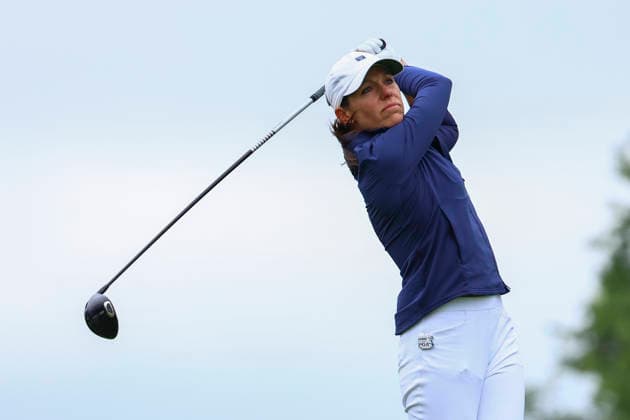 June 25, 2026, Chaska, Minnesota, United States: JOANNA COE watches her drive at hole three. This is the first day of the 2026 KPMG WomenÃ¢â‚¬â ¢s PGA, Golf Herren Championship at Hazeltine National Golf Course in Chaska Minnesota. 2026 KPMG WomenÃ¢â‚¬â ¢S PGA Championship - Day 1  - ZUMAt166 20260625_zsp_t166_049 Copyright: xMichaelxTurnerx