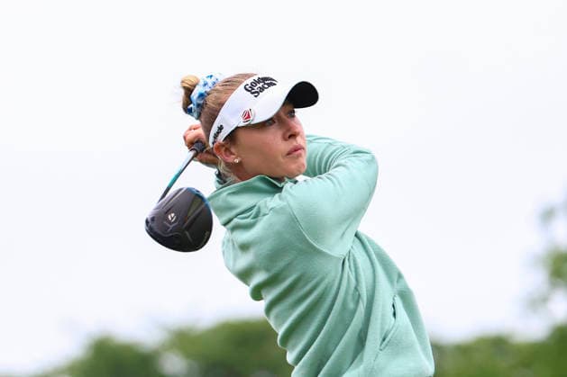 June 25, 2026, Chaska, Minnesota, United States: NELLY KORDA tees off at hole three. This is the first day of the 2026 KPMG WomenÃ¢â‚¬â ¢s PGA, Golf Herren Championship at Hazeltine National Golf Course in Chaska Minnesota. 2026 KPMG WomenÃ¢â‚¬â ¢S PGA Championship - Day 1  - ZUMAt166 20260625_zsp_t166_082 Copyright: xMichaelxTurnerx