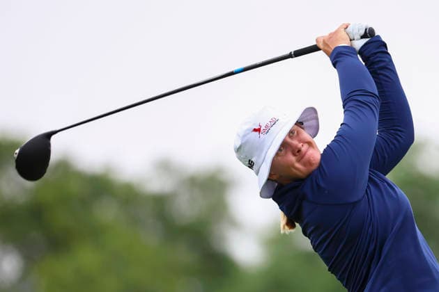 June 25, 2026, Chaska, Minnesota, United States: INGRID LINDBLAD tees off at hole three. This is the first day of the 2026 KPMG WomenÃ¢â‚¬â ¢s PGA, Golf Herren Championship at Hazeltine National Golf Course in Chaska Minnesota. 2026 KPMG WomenÃ¢â‚¬â ¢S PGA Championship - Day 1  - ZUMAt166 20260625_zsp_t166_087 Copyright: xMichaelxTurnerx