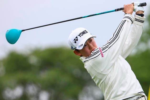 June 25, 2026, Chaska, Minnesota, United States: AKI IWAI drives the ball at hole three. This is the first day of the 2026 KPMG WomenÃ¢â‚¬â ¢s PGA, Golf Herren Championship at Hazeltine National Golf Course in Chaska Minnesota. Chaska United States - ZUMAt166 20260625_zsp_t166_057 Copyright: xMichaelxTurnerx