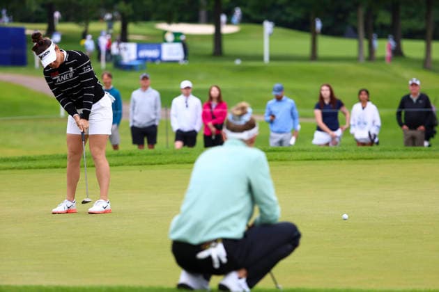 June 25, 2026, Chaska, Minnesota, United States: HANNAH GREEN putts on the green at hole four. This is the first day of the 2026 KPMG WomenÃ¢â‚¬â ¢s PGA, Golf Herren Championship at Hazeltine National Golf Course in Chaska Minnesota. 2026 KPMG WomenÃ¢â‚¬â ¢S PGA Championship - Day 1  - ZUMAt166 20260625_zsp_t166_093 Copyright: xMichaelxTurnerx