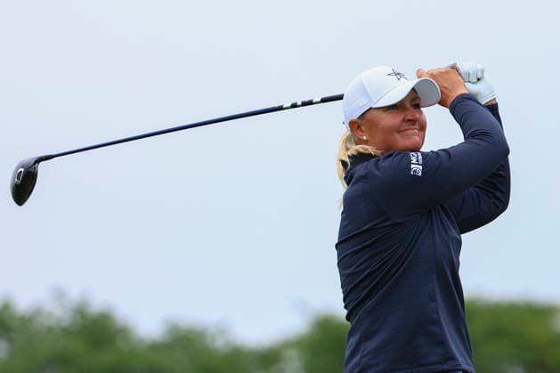 June 25, 2026, Chaska, Minnesota, United States: ANNA NORDQVIST drives the ball at hole three. This is the first day of the 2026 KPMG WomenÃ¢â‚¬â ¢s PGA, Golf Herren Championship at Hazeltine National Golf Course in Chaska Minnesota. Chaska United States - ZUMAt166 20260625_zsp_t166_068 Copyright: xMichaelxTurnerx