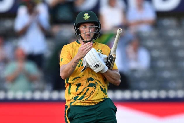 South Africa Women v Netherlands Women, ICC Women s T20 World Cup 100 - Tasmin Brits of South Africa celebrates scoring a century during the ICC Women s T20 World Cup match between South Africa Women and Netherlands Women at the Seat Unique Stadium, Bristol, UK on 25 June 2026. Bristol Seat Unique Stadium Gloucestershire UK Editorial use only , Copyright: xGrahamxHuntx PSI-24401-0045