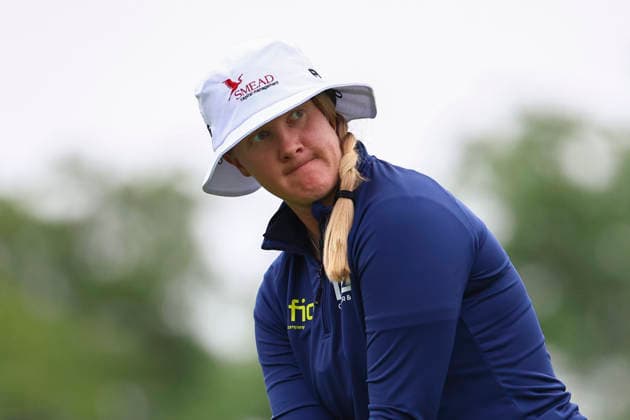 June 25, 2026, Chaska, Minnesota, United States: INGRID LINDBLAD prepares her drive on hole three. This is the first day of the 2026 KPMG WomenÃ¢â‚¬â ¢s PGA, Golf Herren Championship at Hazeltine National Golf Course in Chaska Minnesota. Chaska United States - ZUMAt166 20260625_zsp_t166_089 Copyright: xMichaelxTurnerx