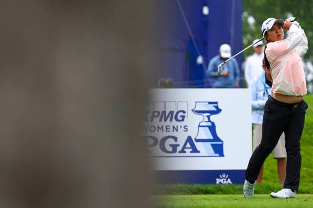 June 25, 2026, Chaska, Minnesota, United States: SEI YOUNG KIM watches her shot at hole four. This is the first day of the 2026 KPMG WomenÃ¢â‚¬â ¢s PGA, Golf Herren Championship at Hazeltine National Golf Course in Chaska Minnesota. Chaska United States - ZUMAt166 20260625_zsp_t166_092 Copyright: xMichaelxTurnerx