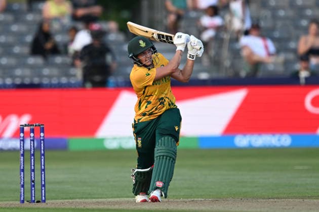 South Africa Women v Netherlands Women, ICC Women s T20 World Cup 100 - Tasmin Brits of South Africa hits the ball over the boundary for six runs to bring up her century during the ICC Women s T20 World Cup match between South Africa Women and Netherlands Women at the Seat Unique Stadium, Bristol, UK on 25 June 2026. Bristol Seat Unique Stadium Gloucestershire UK Editorial use only , Copyright: xGrahamxHuntx PSI-24401-0051