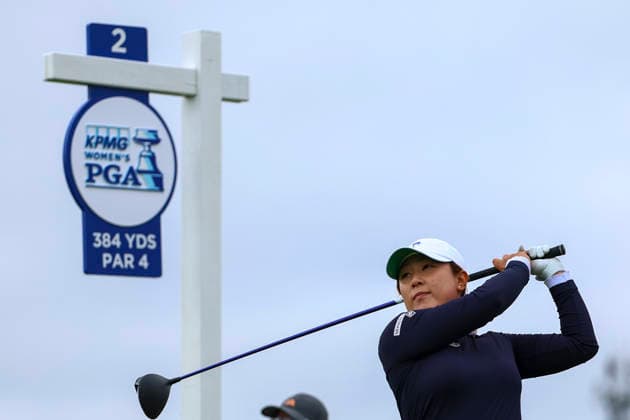 June 25, 2026, Chaska, Minnesota, United States: JIWON JEON tees off at hole two. This is the first day of the 2026 KPMG WomenÃ¢â‚¬â ¢s PGA, Golf Herren Championship at Hazeltine National Golf Course in Chaska Minnesota. Chaska United States - ZUMAt166 20260625_zsp_t166_114 Copyright: xMichaelxTurnerx