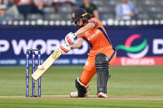South Africa Women v Netherlands Women, ICC Women s T20 World Cup Phebe Molkenboer of Netherlands plays an attacking shot during the ICC Women s T20 World Cup match between South Africa Women and Netherlands Women at the Seat Unique Stadium, Bristol, UK on 25 June 2026. Bristol Seat Unique Stadium Gloucestershire UK Editorial use only , Copyright: xGrahamxHuntx PSI-24401-0063