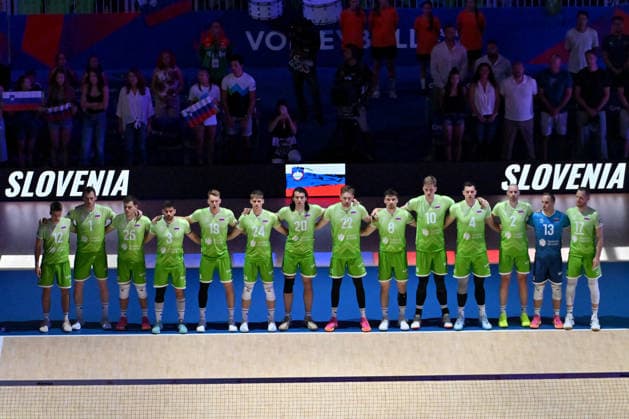 LJUBLJANA, SLOVENIA - JUNE 25: Team Slovenia before the FIVB Men s Volleyball Nations League match between Slovenia and Bulgaria at Arena Stozice, Ljubljana on June 25, 2026 in Ljubljana, Slovenia. (Photo by Igor Kupljenik Sports Press Photo).  Copyright: xIgorxKupljenikx xSPPx Sportspressphoto_SPR176689