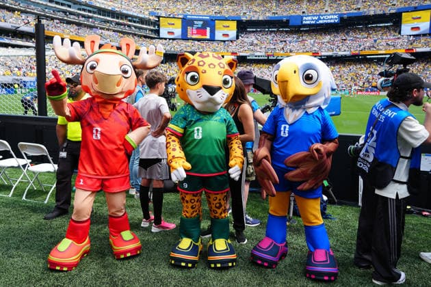 WM Maskottchen stehen bereit - New York 25.06.2026: Deutschland vs. Ecuador, MetLife Stadium, World Cup 26 Gruppe E, 3. Spieltag *** World Cup Mascots Are Ready New York, June 25, 2026 Germany vs. Ecuador, MetLife Stadium, World Cup 26 Group E, Matchday 3