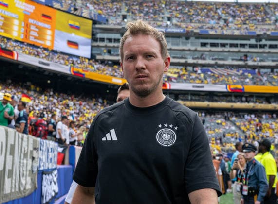 Fußball, Herren, FIFA World Cup, WM, Weltmeisterschaft, Fussball 2026, Spiel in New York New Jersey, Ecuador - Deutschland (Gruppe E, 3. Spieltag), Trainer Julian Nagelsmann (Deutschland), 25.06. 2026, *** Soccer, Men s, 2026 FIFA World Cup, Match in New York, New Jersey, Ecuador vs. Germany, Group E, Matchday 3, Coach Julian Nagelsmann (Germany), June 25, 2026, Copyright: xMatthiasxKochx