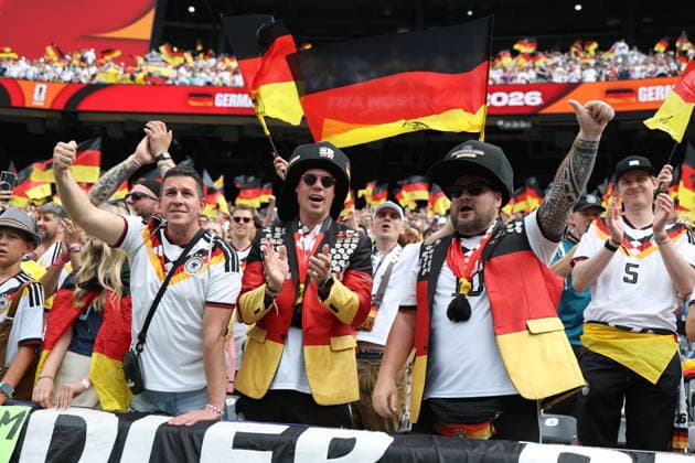 FIFA World Cup, WM, Weltmeisterschaft, Fussball 2026 - Group E - Ecuador vs Germany German soccer fans prior to the FIFA World Cup 2026 group stage match Ecuador against Germany, in New Jersey, USA, 25 June 2026. NEW JERSEY United States  Copyright: xSARAHxYENESELx