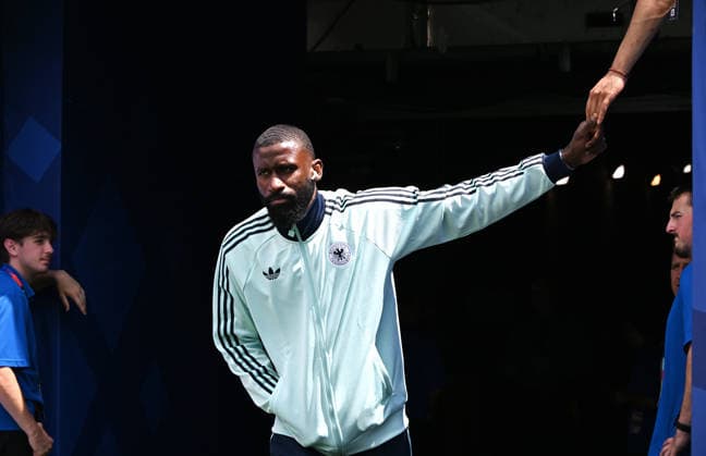 Fussball, Länderspiel, Herren, FIFA World Cup, WM, Weltmeisterschaft, Fussball 2026, Fussball-Weltmeisterschaft, USA, Gruppe E, MetLife Stadium New Jersey: Ecuador - Deutschland; Antonio Rüdiger (GER). *** Soccer, International Match, Men s, 2026 FIFA World Cup, Soccer World Cup, USA, Group E, MetLife Stadium, New Jersey, Ecuador, Germany, Antonio Rüdiger, GER