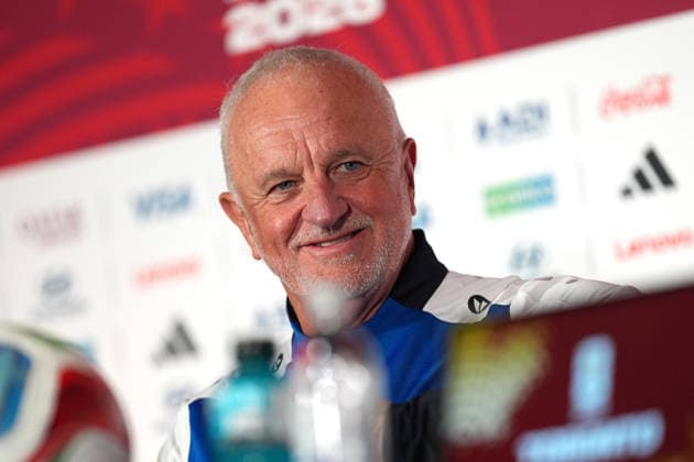 press conference, PK, Pressekonferenz ahead of Senegal v Iraq- 2026 FIFA World Cup, WM, Weltmeisterschaft, Fussball TORONTO, CANADA - JUNE 25 : Head Coach of Iraq Graham Arnold attends a press conference one day ahead of their Group I match against Senegal at the 2026 FIFA World Cup in Toronto, Ontario, Canada on June 25, 2026. Mert Alper Dervis Anadolu Toronto Canada. Editorial use only. Please get in touch for any other usage.  Copyright: x2026xAnadoluxMertxAlperxDervisx