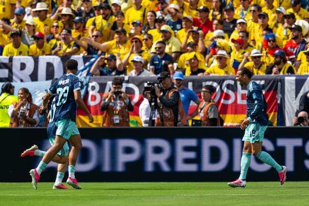 260625 Leroy Sane of Germany celebrates the 0-1 goal during the FIFA World Cup, WM, Weltmeisterschaft, Fussball 2026 group stage football match between Ecuador and Germany on June 25, 2026 in New Jersey. Photo: Jon Olav Nesvold BILDBYRAN COP 217 JE0136 fotboll football soccer fotball vm fotbolls-vm fotball-vm fotbolls-vm 2026 fifa world cup 2026 15 bbeng bbauto jubel *** June 25, 2026: Leroy Sané of Germany celebrates the 0–1 goal during the 2026 FIFA World Cup group stage soccer match between Ecuador and Germany on June 25, 2026 in New Jersey. Photo by Jon Olav Nesvold. BILDBYRAN COP 217 JE0136 soccer football fotball World Cup soccer World Cup 2026 FIFA World Cup 2026 15 bbeng bbauto celebration  Copyright: JONxOLAVxNESVOLD BB260625JE014