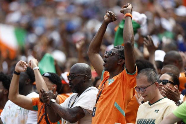 FIFA World Cup, WM, Weltmeisterschaft, Fussball 2026 - Group E - Curacao vs Ivory Coast Supporters of Ivory Coast cheer ahead of the FIFA World Cup 2026 group stage match Curacao against Ivory Coast, in Philadelphia, Pennsylvania, USA, 25 June 2026. PHILADELPHIA United States  Copyright: xWILLxOLIVERx
