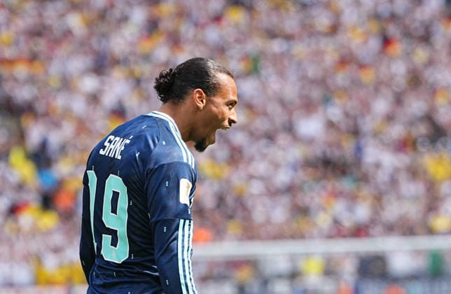 Leroy Sane (Germany) scores and celebrates his teams first goal during Ecuador and Germany, Group I FIFA World Cup, WM, Weltmeisterschaft, Fussball 2026, Met Life Stadium, New jersey, USA on June 25, 2026. Thor Wegner DeFodi Images. (Photo by DeFodi Images) - *** Leroy Sané of Germany scores and celebrates his team s first goal during the match between Ecuador and Germany in Group I of the 2026 FIFA World Cup at MetLife Stadium in New Jersey, USA, on June 25, 2026. Photo by DeFodi Images (Thor Wegner)