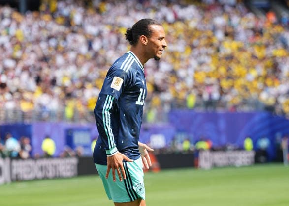 Leroy Sane (Germany) scores and celebrates his teams first goal during Ecuador and Germany, Group I FIFA World Cup, WM, Weltmeisterschaft, Fussball 2026, Met Life Stadium, New jersey, USA on June 25, 2026. Thor Wegner DeFodi Images. (Photo by DeFodi Images) - *** Leroy Sané of Germany scores and celebrates his team s first goal during the match between Ecuador and Germany in Group I of the 2026 FIFA World Cup at MetLife Stadium in New Jersey, USA, on June 25, 2026. Photo by DeFodi Images (Thor Wegner)
