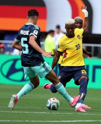 FIFA World Cup, WM, Weltmeisterschaft, Fussball 2026 - Group E - Ecuador vs Germany Nilson Angulo of Ecuador scores the 1-1 during the FIFA World Cup 2026 group stage match Ecuador against Germany, in New Jersey, USA, 25 June 2026. NEW JERSEY United States  Copyright: xSARAHxYENESELx