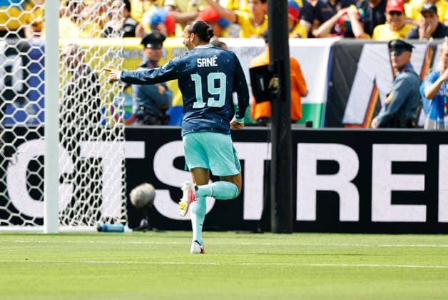 25.06.2026, Fussball, Herren, FIFA Weltmeisterschaft 2026, Vorrunde, Gruppe E, New York, Ecuador - Deutschland, Torjubel zum 0:1, Torschütze: Leroy Sane (Deutschland) New York MetLife Stadium New York Vereinigte Staaten von Amerika (US) *** June 25, 2026, Soccer, Men s, 2026 FIFA World Cup, Group Stage, Group E, New York, Ecuador vs. Germany, Celebration of the 0–1 goal, Goal scorer: Leroy Sané, Germany, New York, MetLife Stadium, New York, United States of America, US Copyright: xSebastianxBachx