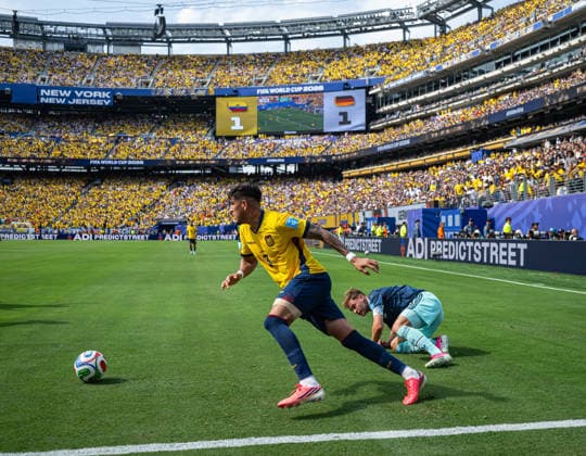 260625 Piero Hincapie of Ecuador and Joshua Kimmich of Germany during the FIFA World Cup, WM, Weltmeisterschaft, Fussball 2026 group stage football match between Ecuador and Germany on June 25, 2026 in New Jersey. Photo: Jon Olav Nesvold BILDBYRAN COP 217 JE0136 fotboll football soccer fotball vm fotbolls-vm fotball-vm fotbolls-vm 2026 fifa world cup 2026 15 bbeng bbauto *** June 25, 2026: Piero Hincapie of Ecuador and Joshua Kimmich of Germany during the 2026 FIFA World Cup group stage soccer match between Ecuador and Germany on June 25, 2026 in New Jersey. Photo by Jon Olav Nesvold. BILDBYRAN COP 217 JE0136 soccer football fotball World Cup soccer World Cup 2026 FIFA World Cup 2026 15 bbeng bbauto  Copyright: JONxOLAVxNESVOLD BB260625JE026