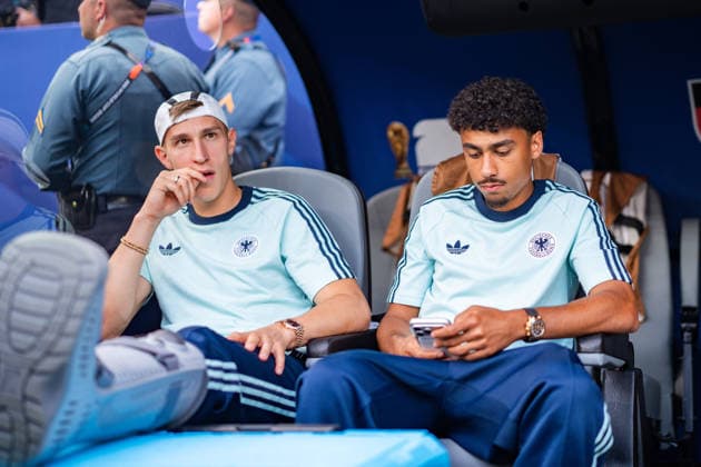 FIFA Fussball Weltmeisterschaft 2026, Gruppe E, Spiel 3, Ecuador vs Deutschand, 25.06.2026, Metlife-Stadion in New Jersey Nico Schlotterbeck (Deutschland) Nathaniel Brown (Deutschland) *** 2026 FIFA World Cup, Group E, Match 3, Ecuador vs. Germany, June 25, 2026, MetLife Stadium in New Jersey Nico Schlotterbeck (Germany) Nathaniel Brown (Germany) Copyright: xBahhoxKarax