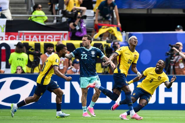 Ecuador v Germany - FIFA World Cup, WM, Weltmeisterschaft, Fussball 2026 Nilson Angulo of Ecuador celebrates after scoring a goal during the FIFA World Cup 2026 Group E football match between Ecuador and Germany. East Rutherford United States Copyright: xNicolòxCampox