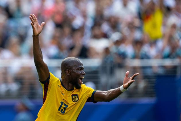 260625 Enner Valencia of Ecuador reacts during the FIFA World Cup, WM, Weltmeisterschaft, Fussball 2026 group stage football match between Ecuador and Germany on June 25, 2026 in New Jersey. Photo: Jon Olav Nesvold BILDBYRAN COP 217 JE0136 fotboll football soccer fotball vm fotbolls-vm fotball-vm fotbolls-vm 2026 fifa world cup 2026 15 bbeng bbauto *** 260625 Enner Valencia of Ecuador reacts during the 2026 FIFA World Cup group stage soccer match between Ecuador and Germany on June 25, 2026 in New Jersey. Photo by Jon Olav Nesvold, BILDBYRAN COP 217 JE0136 soccer football fotball World Cup soccer World Cup fotball World Cup soccer World Cup 2026 FIFA World Cup 2026 15 bbeng bbauto  Copyright: JONxOLAVxNESVOLD BB260625JE030