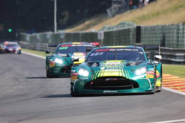 RECORD DATE NOT STATED 21 Oliver Soederstroem (SWE) Sebastien Baud (FRA) Kobe Pauwels (BEL) Atur Dorison (ITA), Aston Martin Vantage AMR GT3 EVO, Team: Comtoyou Racing (BEL) vor 700 Nicolas Baert (BEL) Xavier Knauf (BEL) Gregory Servais (BEL) Sarah Bovy (BEL), Aston Martin Vantage AMR GT3 Evo, Team Comtoyou Racing (BEL) BEL, Motorsport, CrowdStrike 24H Of Spa, Spa-Francorchamps, Circuit Spa-Francorchamps, Belgien, Training, Donnerstag, 25.06.2026 BEL, Motorsport, CrowdStrike 24H Of Spa, Spa-Francorchamps, Circuit Spa-Francorchamps, Belgien, Training, Donnerstag, 25.06.2026 Spa-Francorchamps *** 21 Oliver Soederstroem SWE, Sebastien Baud FRA, Kobe Pauwels BEL, Atur Dorison ITA, Aston Martin Vantage AMR GT3 EVO, Team Comtoyou Racing BEL, ahead of 700 Nicolas Baert BEL, Xavier Knauf BEL, Gregory Servais BEL, Sarah Bovy BEL, Aston Martin Vantage AMR GT3 Evo, Team Comtoyou Racing BEL BEL, Motorsports, CrowdStrike 24H of Spa, Spa Francorchamps, Spa-Francorchamps Circuit, Belgium, Practice, Thursday, June 25, 2026 BEL, Motorsports, CrowdStrike 24H of Spa, Spa-Francorchamps, Spa-Francorchamps Circuit, Belgium, Practice, Thursday, June 25, 2026, Spa-Francorchamps Copyright: xEibner-Pressefoto JuergenxAugstx EP_JAT